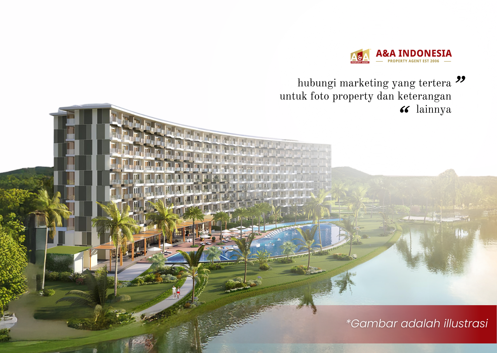 Dijual Unit Condotel Ramada Murah Full Furnish di Sunset Road, Kuta Bali